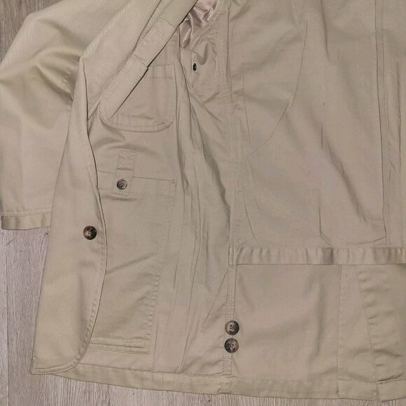 Duluth Trading Coat Mens L/Tall Khaki Cotton Canvas Fire Hose Presentation - Picture 4 of 9